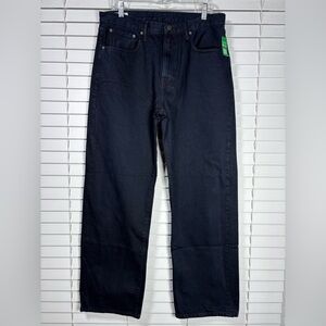 Gap Jeans Mens 33 x 32 90s Loose Baggy Denim Relaxed Wide Leg Skate Dark NEW